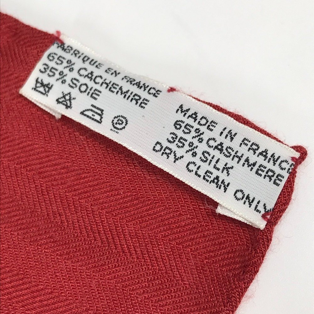 HERMES Red Scarf - Picture 10 of 13